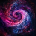 Swirling Galaxy in Vibrant Shades of Purple and Pink