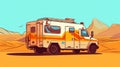 Pop Art-inspired Rv Camping Design And Animation In 32k Uhd