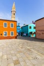 Stunning image of the Burano island on a bright day