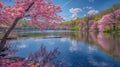 Cherry Blossom Spectacle at Hurd Park, Dover, NJ - Summer Version with Lush Green Leaves
