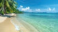 Paradise Found: Idyllic Mediterranean Tropical Beachscape Royalty Free Stock Photo