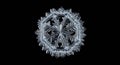 Ultra detailed macro shot of a complex ice crystal Royalty Free Stock Photo