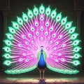 Vibrant Peacock Display - Adobe Stock