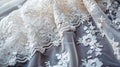 Timeless Elegance: White Wedding Lace for a Classic Bridal Look Royalty Free Stock Photo
