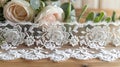 Timeless Elegance: White Wedding Lace for a Classic Bridal Look Royalty Free Stock Photo