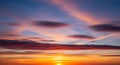Dramatic Sunset Sky Colorful Clouds at Twilight, Nature Background Royalty Free Stock Photo