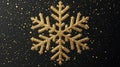 Elegant Gold Snowflake on Dark Background for Festive Winter Celebrations Royalty Free Stock Photo