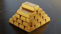 Gold Bars Pyramid Stack Wealth, Investment, and Finance Concept Royalty Free Stock Photo