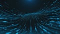 Abstract blue light streaks and particles representing data flow and technological advancement concept Royalty Free Stock Photo