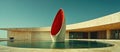 AvantGarde Architecture: Bold Geometric Shapes and Unique Materials Create Innovative Design with Striking Focal Point.
