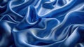 Flowing Blue Silk Waves Background for Creative Design Projects Royalty Free Stock Photo