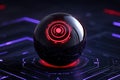 Digital Assistant: Futuristic Spherical Orb in Powerful AI Software