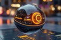 Digital Assistant: Futuristic Spherical Orb in Powerful AI Software
