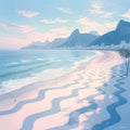 Spectacular Rio de Janeiro\'s Copacabana Beach Sunset