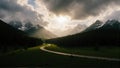 Epic Mountain Road at Dawn Royalty Free Stock Photo