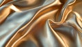 A stunning image of a textile background made of luxurious silver and gold fabric Royalty Free Stock Photo