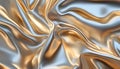 A stunning image of a textile background made of luxurious silver and gold fabric Royalty Free Stock Photo