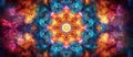 Mesmerizing Kaleidoscopic Symmetry - Vibrant Abstract Design with Intricate Patterns and Hypnotic Swirls for Various Pri
