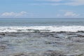 Stunning indian ocean waves at the beaches on the paradise island seychelles