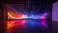 Dynamic Spectrum Light Art Installation Royalty Free Stock Photo