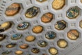 Gorgeous ceiling of stained-glass designs, Canfield Casino Ballroom, Saratoga, New York, 2017