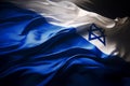 Stunning Israeli flag. Full frame close-up