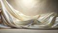 Stunning Ivory Fabric Backdrop A Panoramic Canvas for Photography Videography and Events Soft Subtle Drape Creates a Royalty Free Stock Photo