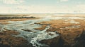 Marshland Wallpaper Stunning Landscape With Duotone Color Scheme
