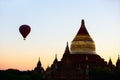 Stunning landscape of Bagan temples Royalty Free Stock Photo