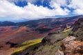 Stunning landscape of Haleakala volcano crater taken at Kalahaku overlook at Haleakala summit. Maui, Hawaii Royalty Free Stock Photo