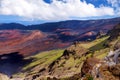 Stunning landscape of Haleakala volcano crater taken at Kalahaku overlook at Haleakala summit. Maui, Hawaii Royalty Free Stock Photo