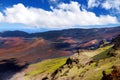 Stunning landscape of Haleakala volcano crater taken at Kalahaku overlook at Haleakala summit, Maui, Hawaii Royalty Free Stock Photo