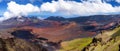 Stunning landscape of Haleakala volcano crater taken at Kalahaku overlook at Haleakala summit, Maui, Hawaii Royalty Free Stock Photo