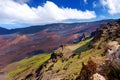 Stunning landscape of Haleakala volcano crater taken at Kalahaku overlook at Haleakala summit, Maui, Hawaii Royalty Free Stock Photo