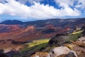 Stunning landscape of Haleakala volcano crater taken at Kalahaku overlook at Haleakala summit, Maui, Hawaii Royalty Free Stock Photo