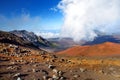 Stunning landscape of Haleakala volcano crater taken from the Sliding Sands trail, Maui, Hawaii Royalty Free Stock Photo