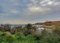 Stunning landscape of Maltese nature Qarraba between Gnejna bay and Ghajn tuffieha bay Riviera, Ta Lippija, Mgarr, Malta