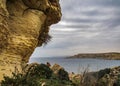 Stunning landscape of Maltese nature Qarraba between Gnejna bay and Ghajn tuffieha bay Riviera, Ta Lippija, Mgarr, Malta