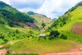 Stunning Landscape in Northern Vietnam. Moc Chau Plateau, Son La province, Vietnam. Royalty Free Stock Photo