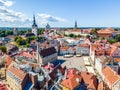 Stunning landscape of the picturesque old city of Tallinn, Estonia