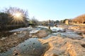 Stunning landscape river of sunset