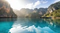 Turquoise Water at Phi Phi Islands in Thailand on Sunny Morning Royalty Free Stock Photo