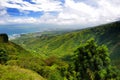 Stunning landscape view seen from Waihee Ridge Trail, overlooking Kahului and Haleakala, Maui, Hawaii Royalty Free Stock Photo