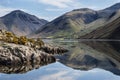 Stunning landscape of Wast Water and Lake District Peaks on Summ