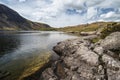 Stunning landscape of Wast Water and Lake District Peaks on Summ