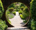 Stunning landscaped garden at West Green House, Hartley Wintney, Hampshire, UK. Royalty Free Stock Photo