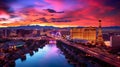 Sunset Spectacle: Las Vegas Skyline Aglow