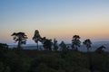 Stunning late Summer evening sunset with vibrant colours in South Downs National Park UK