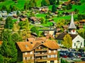 Stunning Lauterbrunnen town in Switzerland