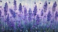 Stunning Lavender Art: Impasto Masterpiece By Carla Davis Royalty Free Stock Photo